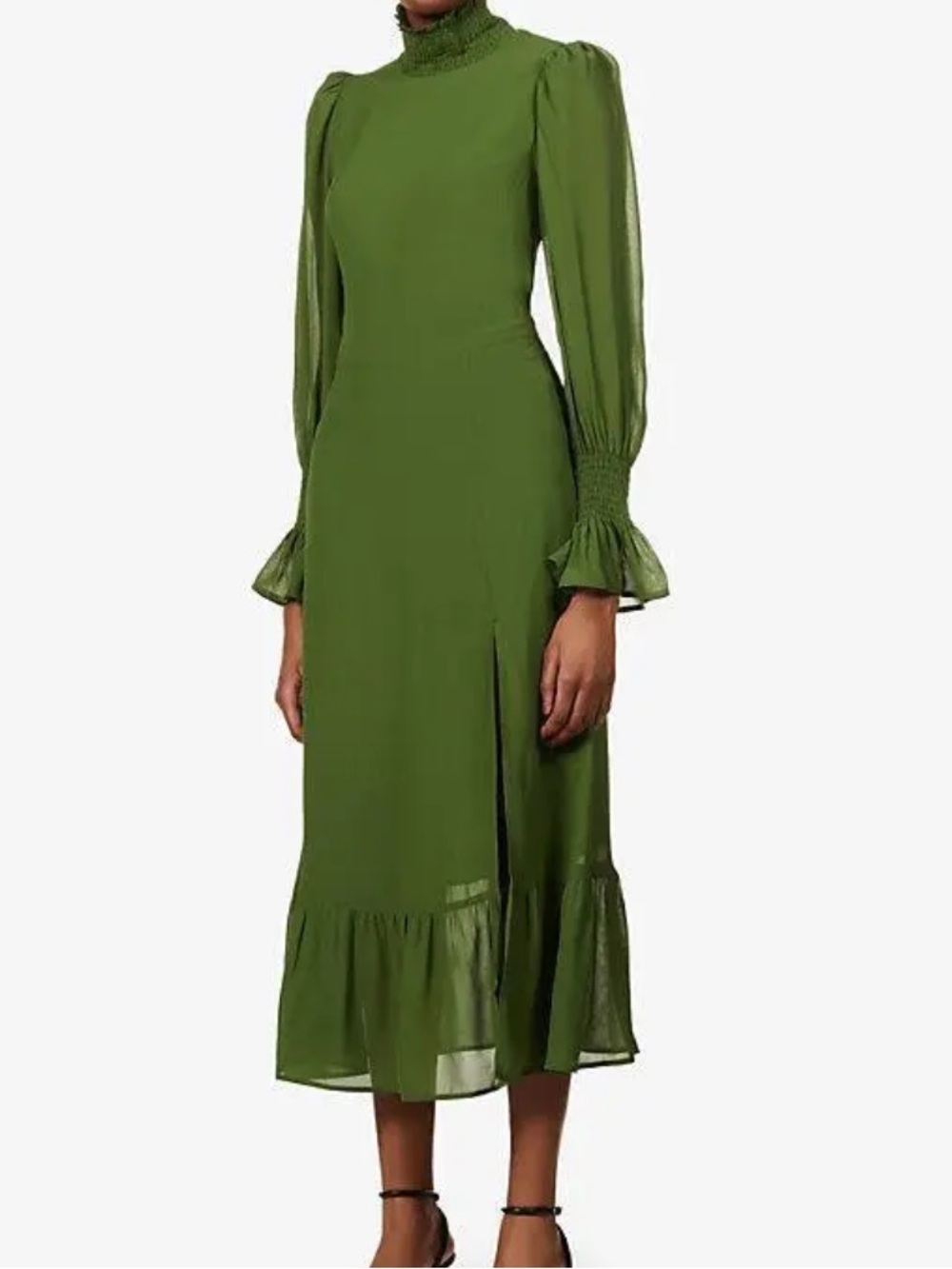 NEW Reformation Galena Midi Dress Long Sleeve